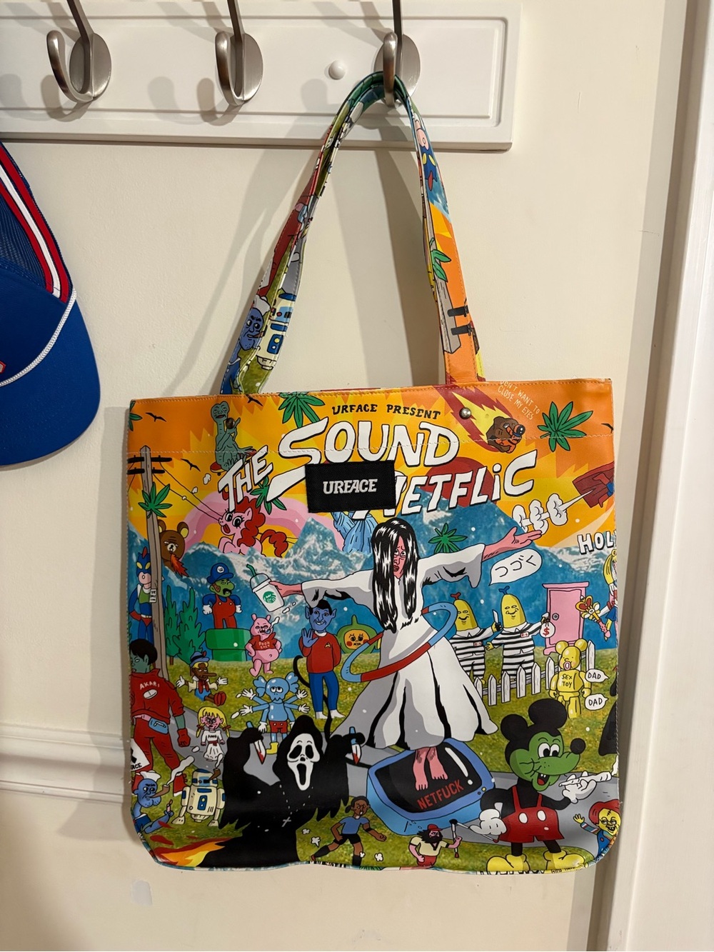 Orange Graphic Tote Bag